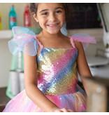 Great Pretenders Rainbow Fairy Dress & Wings, Multi, Size 3-4