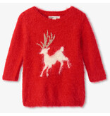 Hatley Holideer Fuzzy Baby Sweater Dress