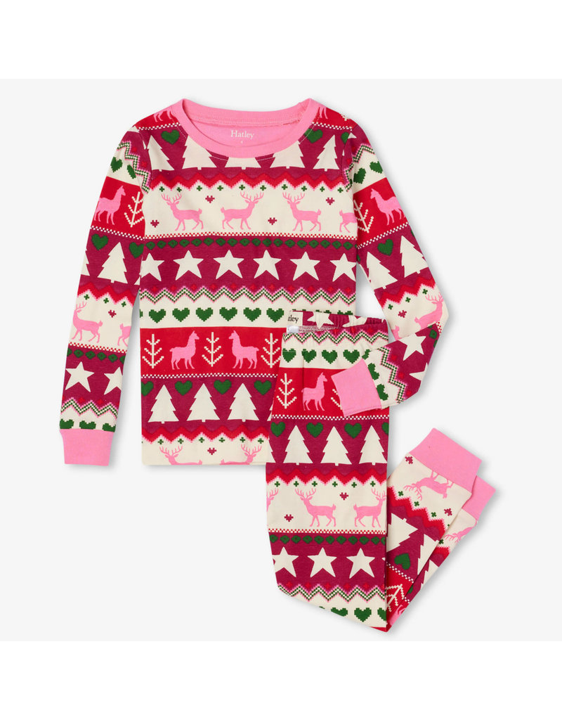 Hatley Holiday Fair Isle Organic PJs