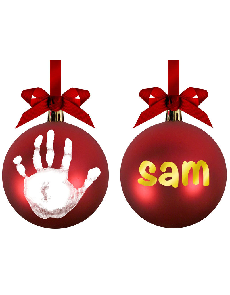 Babyprints Red Ball Ornament