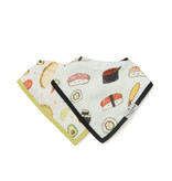 Loulou Lollipop Muslin Bandana Bib Set, Sushi/Taco, 2pk