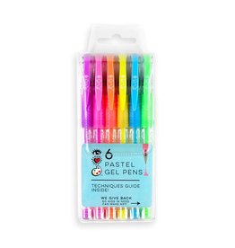 Bright Stripes 6 Pastel Gel Pens