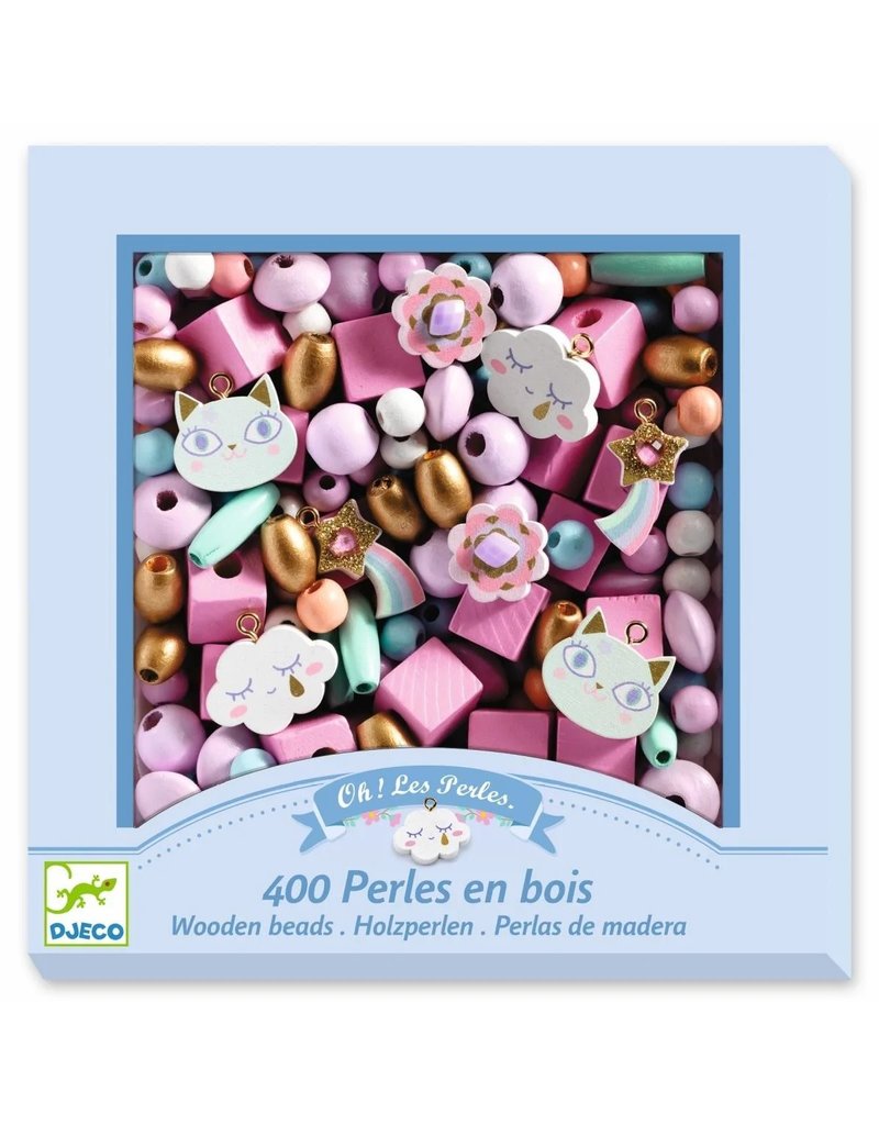 Djeco Wooden Beads - Rainbow