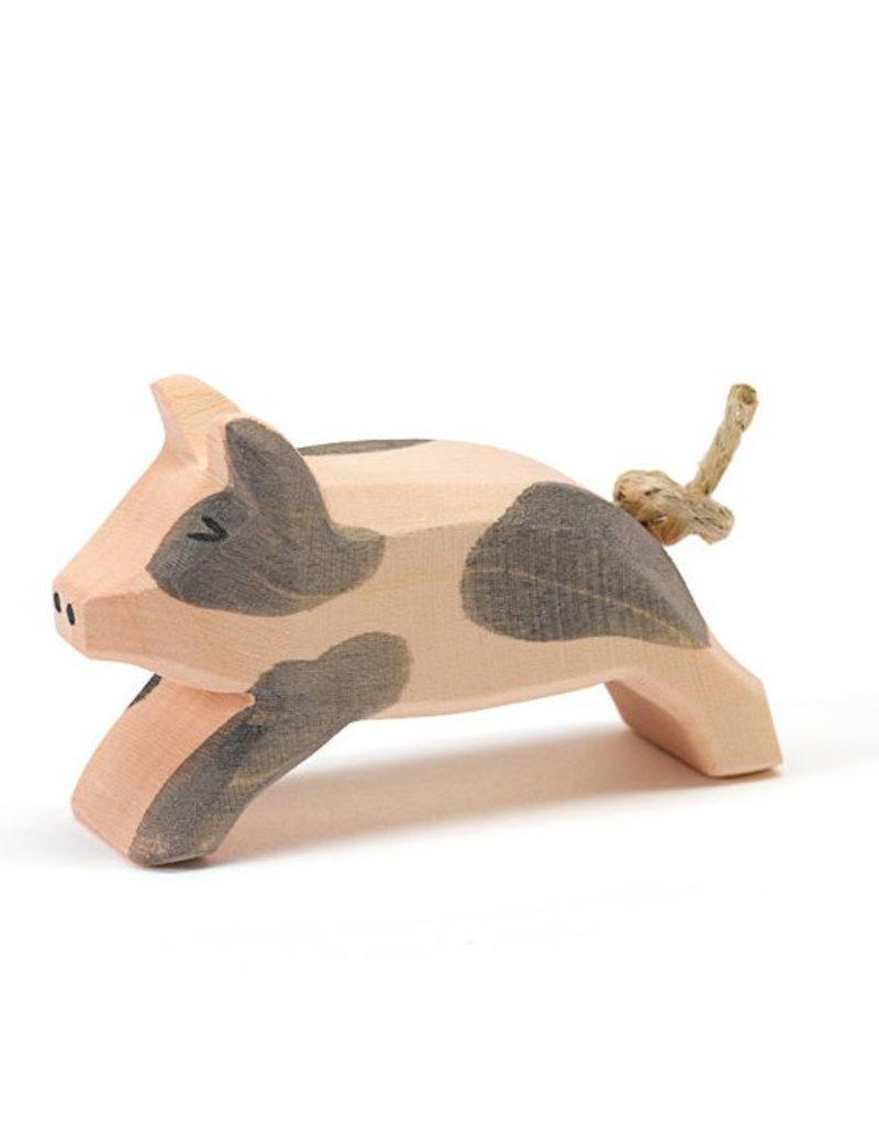 Ostheimer Wooden Toys Spotted Piglet, Running