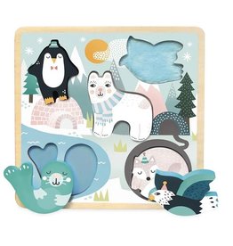 Touch and Feel Wood Puzzle, Ice 
