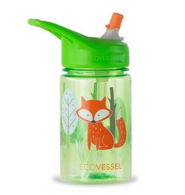 The Splash Kids Straw Water Bottle, Fox 12oz