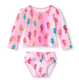 Hatley Sea Horses Baby Rashguard Set: Sizes 3-6m, 12-18m