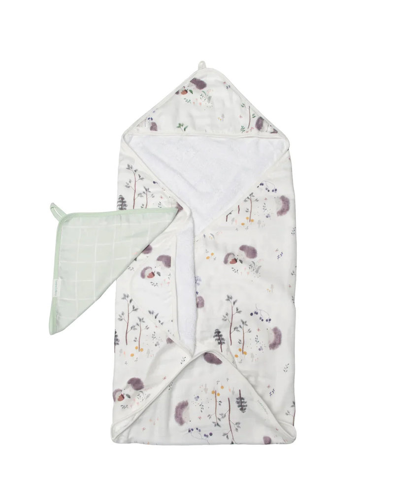 Loulou Lollipop Hedgehogs Hooded Towel & Cloth