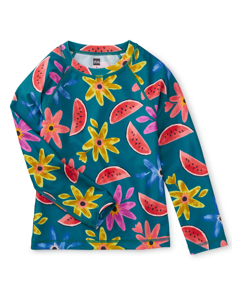 Tea Collection Watermelon LS Rash Guard