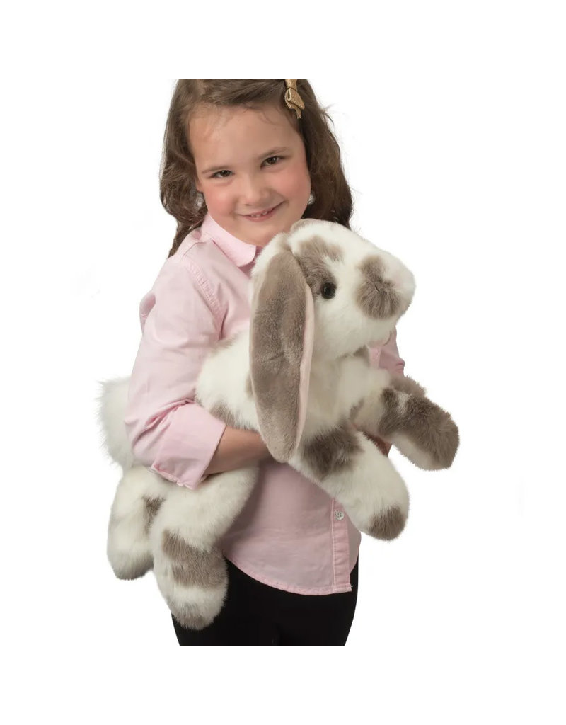Douglas Toys DLUX Gray Spotted Bunny