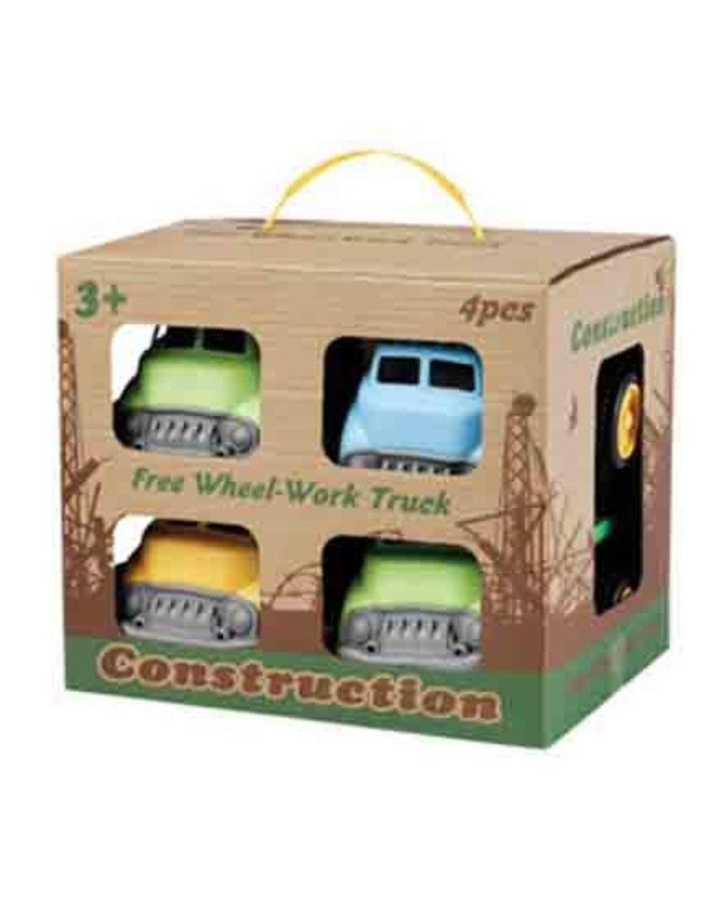 Playwell 4pk Construction Trucks