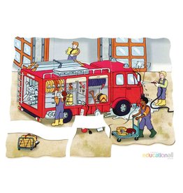 Playwell Fire Brigade Wooden Layer-Puzzle  4y+