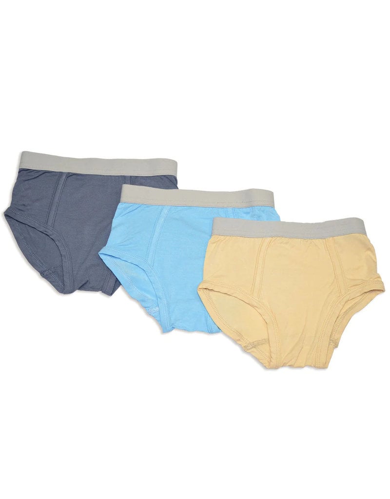 Silkberry Bamboo Boys Briefs (blue/flint/sand)