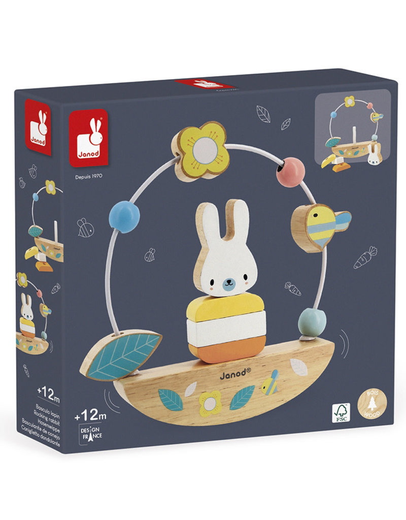Janod Pure Bead Maze & Rocking Rabbit