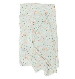 Loulou Lollipop Bunny Meadow Bamboo Swaddle