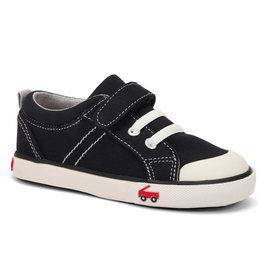 See Kai Run Tanner Black Canvas, Sizes: 12, 13