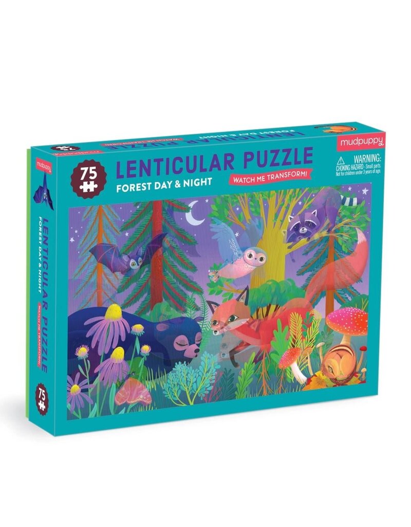 Mudpuppy Forest Day & Night 75pc Lenticular Puzzle
