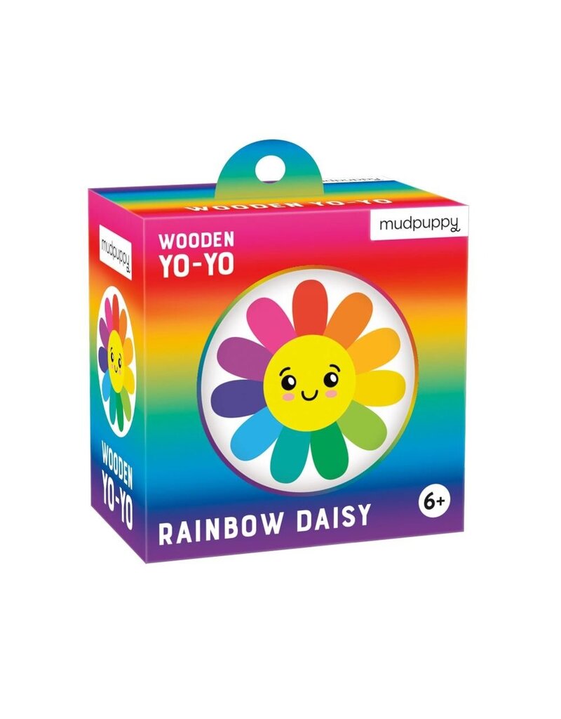 Mudpuppy Rainbow Daisy Wooden Yo-Yo