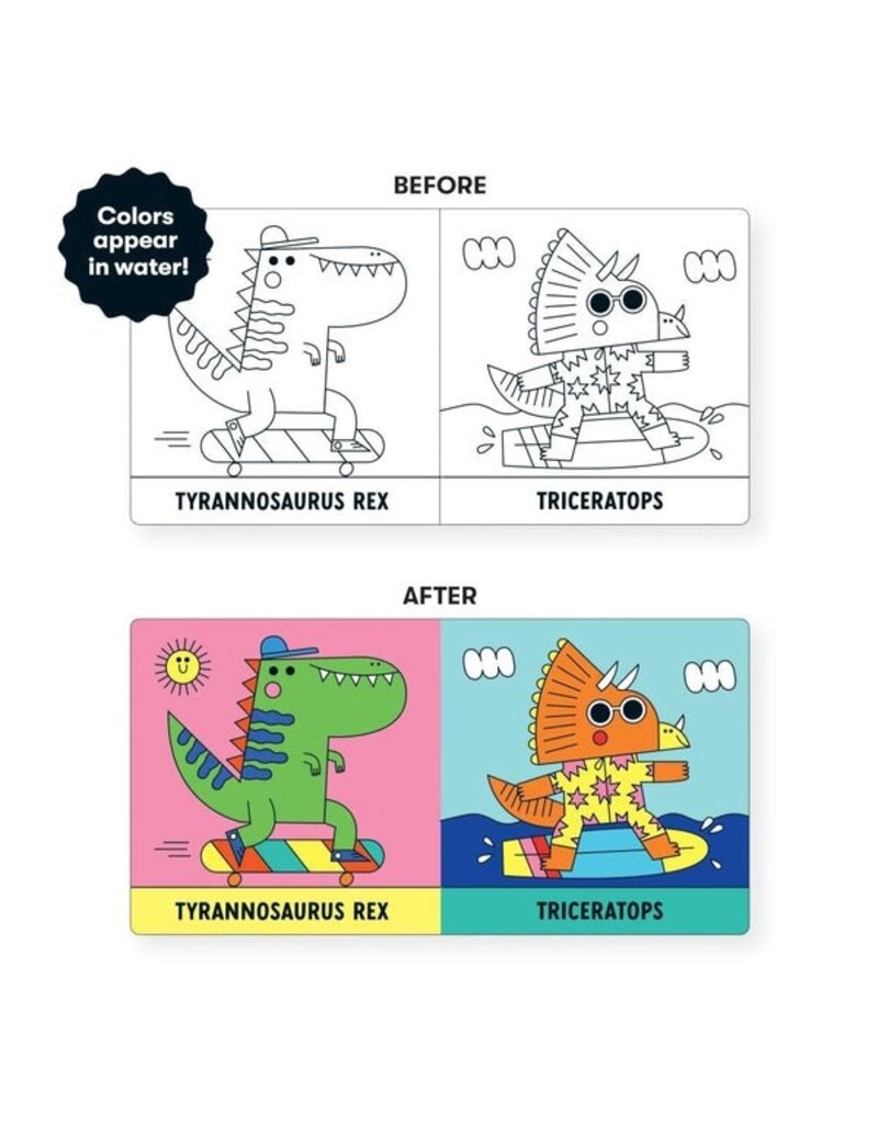 Mudpuppy Rub-a-Dub Dinos! Colour Magic Bath Book