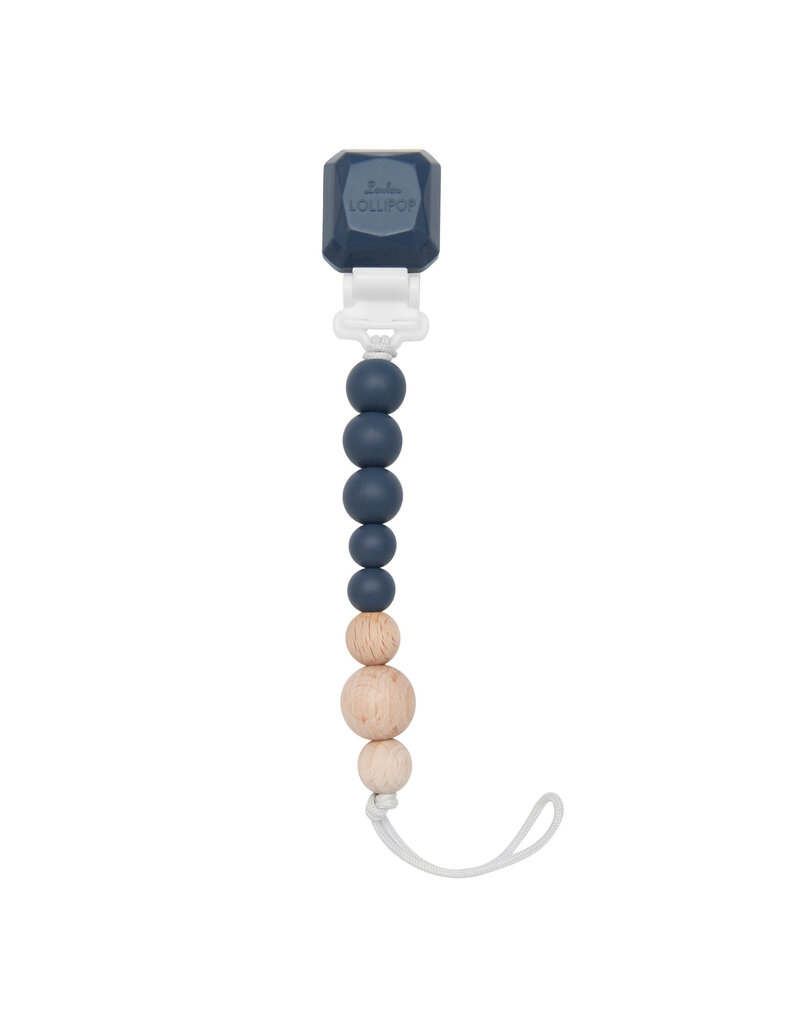 Loulou Lollipop Silicone & Wood Pacifier Clip (Silicone clip)