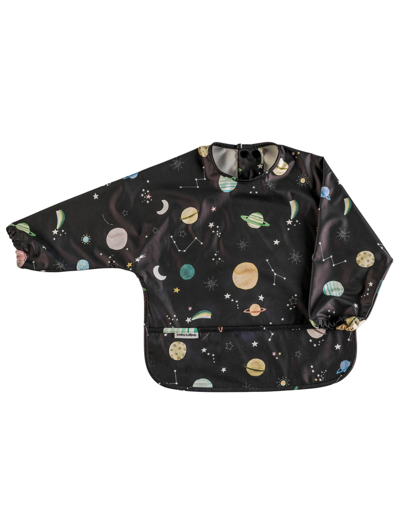 Loulou Lollipop Long Sleeve Waterproof Bib - Planets