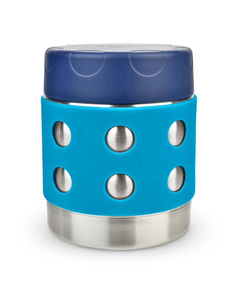 Lunchbots 8oz Thermal Dots Food Container, Aqua