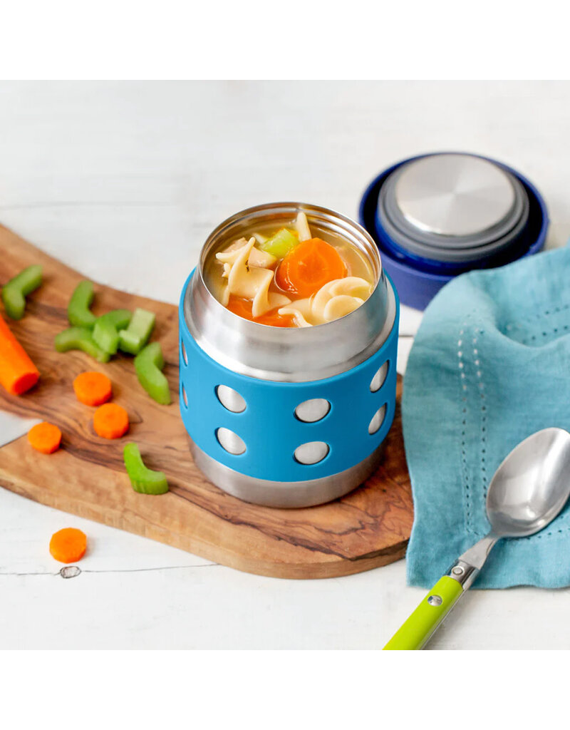 Lunchbots 8oz Thermal Dots Food Container, Aqua