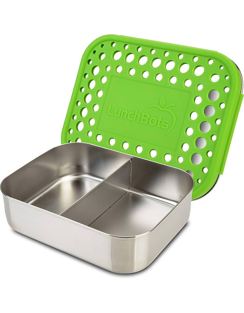 Lunchbots Medium Duo Bento Box, Green