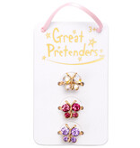 Great Pretenders Boutique Butterfly Gem Rings, 3pcs