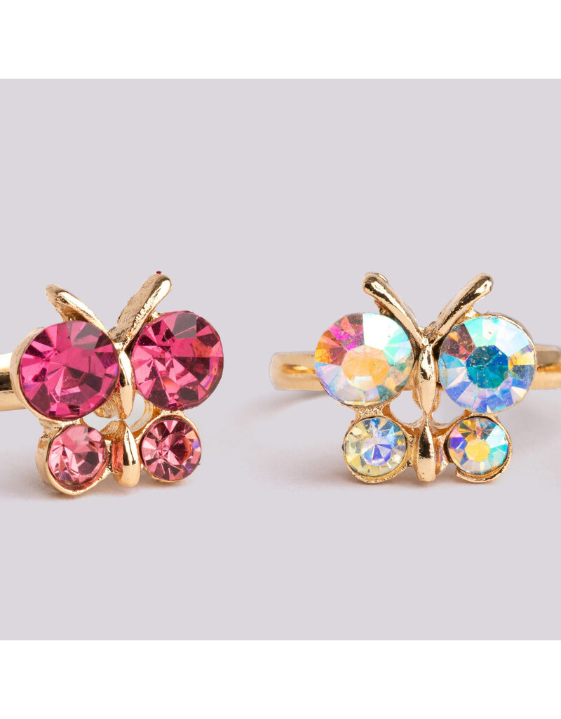 Great Pretenders Boutique Butterfly Gem Rings, 3pcs
