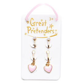 Great Pretenders Boutique Cute & Classy  Clip on Earrings, 2 Pair