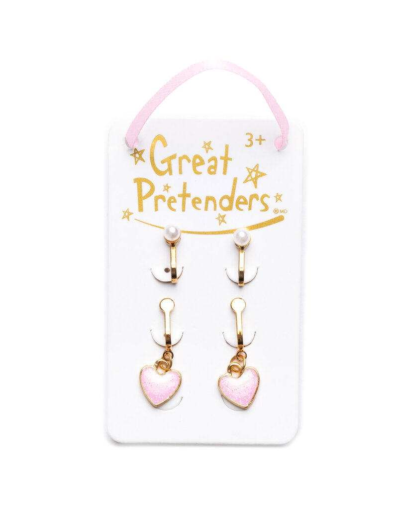 Great Pretenders Boutique Cute & Classy  Clip on Earrings, 2 Pair