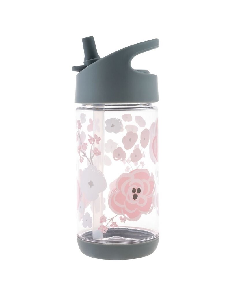Flip Top Water Bottle - Flowers