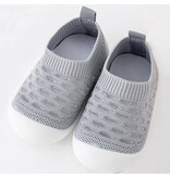 Grey Knitted Baby Non-Slip Sock Shoes