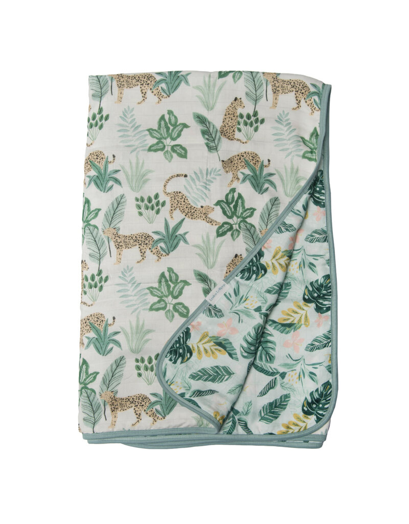 Loulou Lollipop Plush Bamboo Quilt - Tropical Jungle