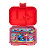 Original - 6 Compartment, Race Cars, Red