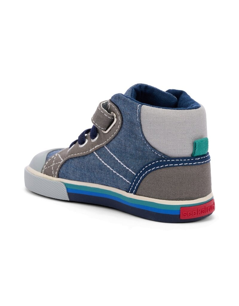 See Kai Run Dane Hightops Chambray/Grey