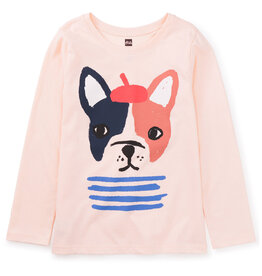 Tea Collection French Bulldog LS Tee, Sizes: 2, 3