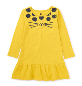 Tea Collection Whiskers Baby Ruffle Hem Dress, Size: 3-6m