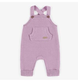 Souris Mini Lilac Knitted Baby Overalls Size: 9-12m