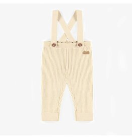 Souris Mini Cream Suspender Baby Overalls Size: 3-6m