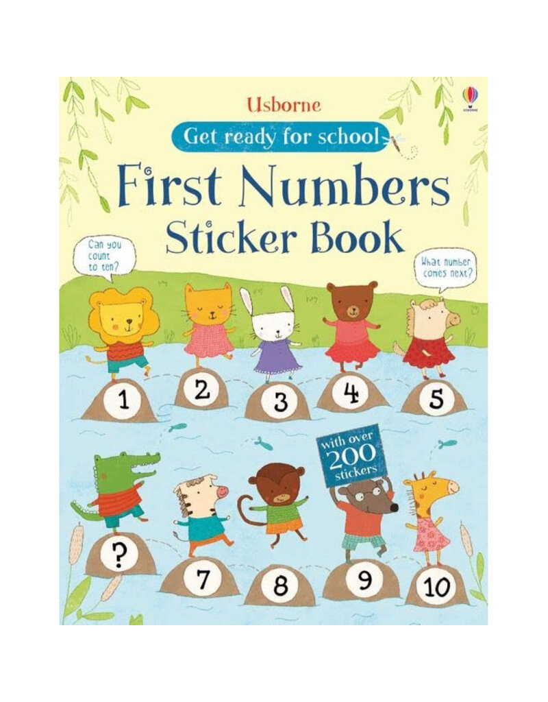 Usborne Get Ready for School First Numbers Sticker Book