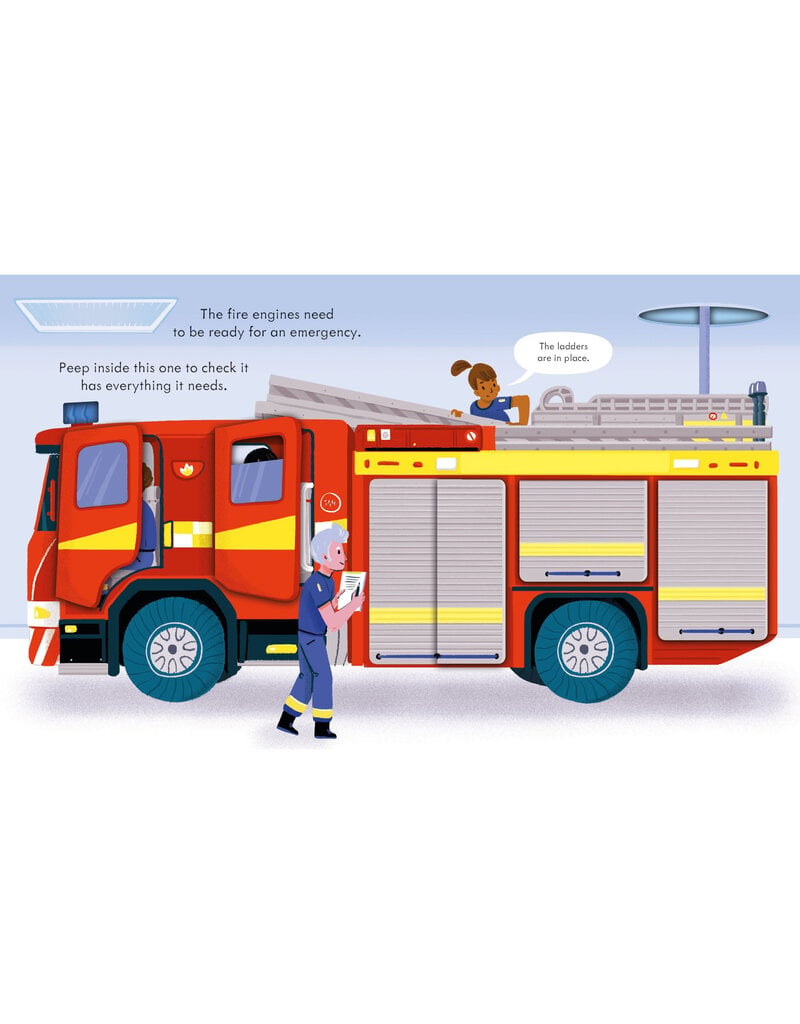 Usborne Peep Inside How a Fire Engine Works