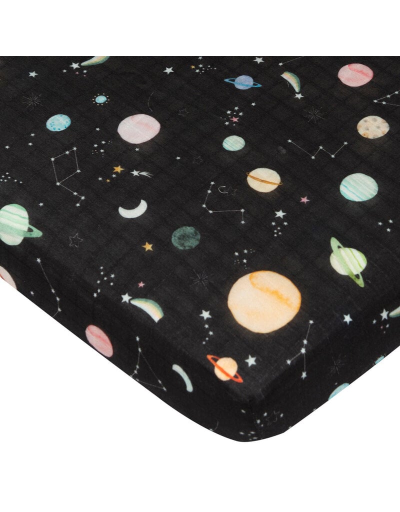 Loulou Lollipop Planets Fitted Crib Sheet