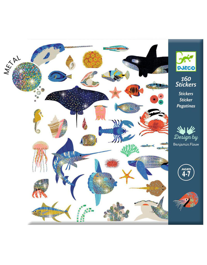 Djeco Metallic Ocean Stickers