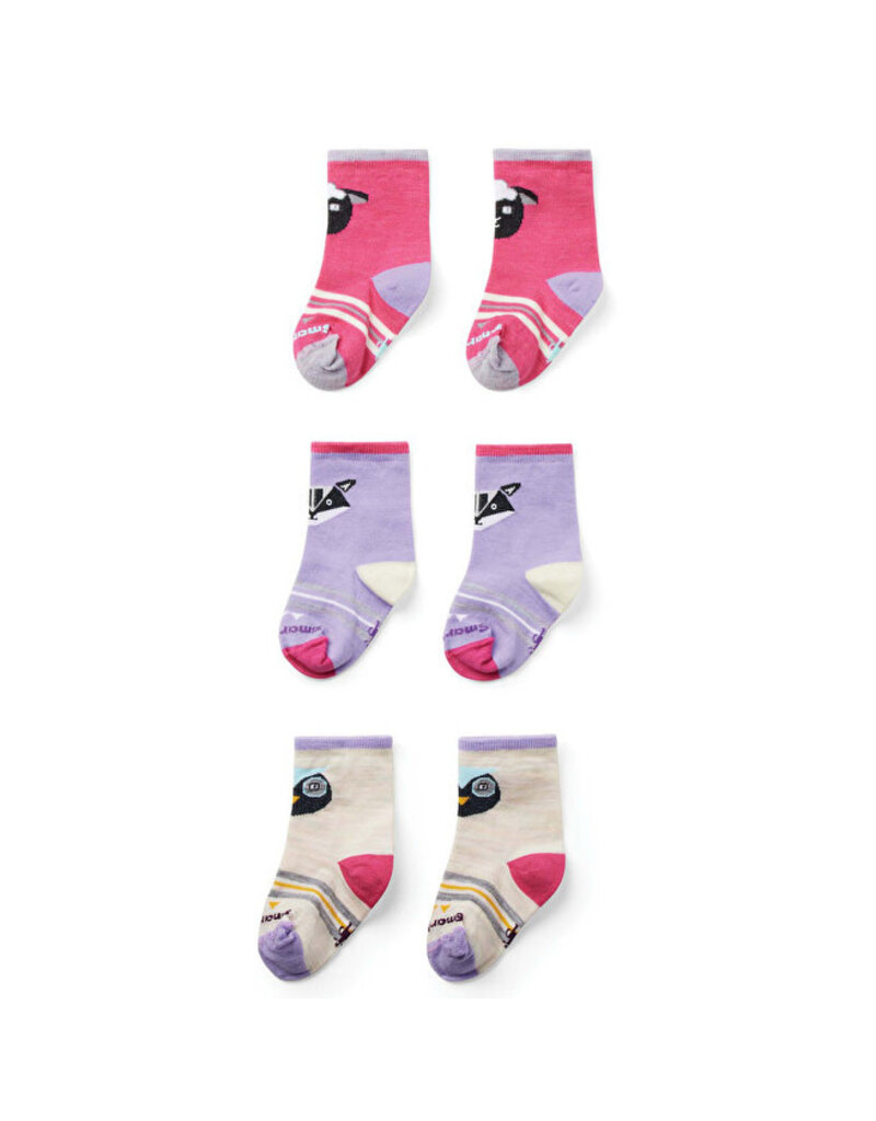 Smartwool Power Pink Toddler Trio Socks