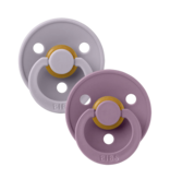 Bibs Bibs Pacifier 2pk 6-18m, Fossil Grey / Mauve, Anatomical