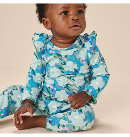 Tea Collection Monet's Ruffle Baby Romper, Sizes: 0-3m, 6-9m