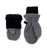 Jan and Jul Fleece Mittens Dark Grey