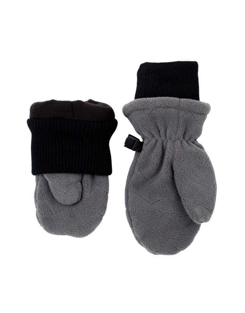 Jan and Jul Fleece Mittens Dark Grey